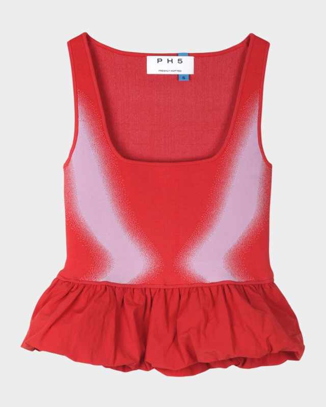 Lily Mixed-Media Tank Top